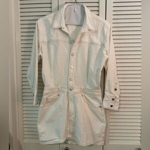 Anthropologie Pilcro Long-Sleeve Denim Micro Mini Shirt Dress